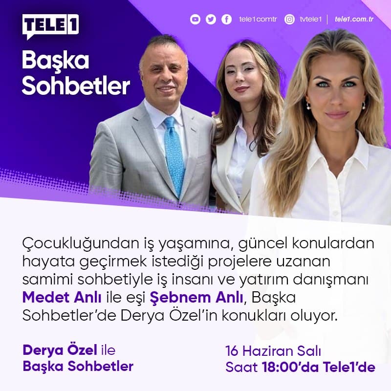 16 Haziran Salı Saat 18:00’da Tele1’de “Başka Sohbetler” Programının Konuğuyuz